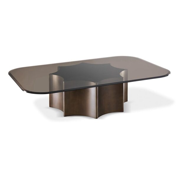 Gray glass dining table