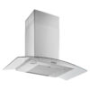 Cooker hood curved glass